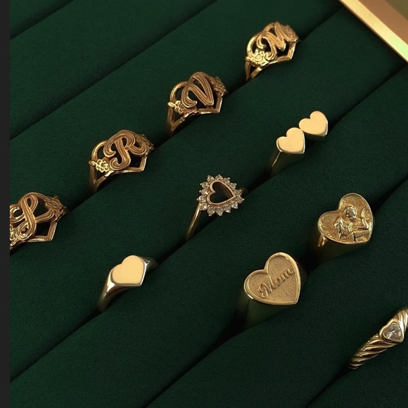 SG ON HD MESSAGE ME; THE M JEWLERS THE TINY HEART PINKY SIGNET RING (SILVER) - Picture 4 of 8